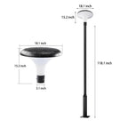 UFO Solar Street Light Waterproof Solar Powered Black LED Pole Lamp