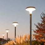 UFO Solar Street Light Waterproof Solar Powered Black LED Pole Lamp