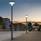 UFO Solar Street Light Waterproof Solar Powered Black LED Pole Lamp