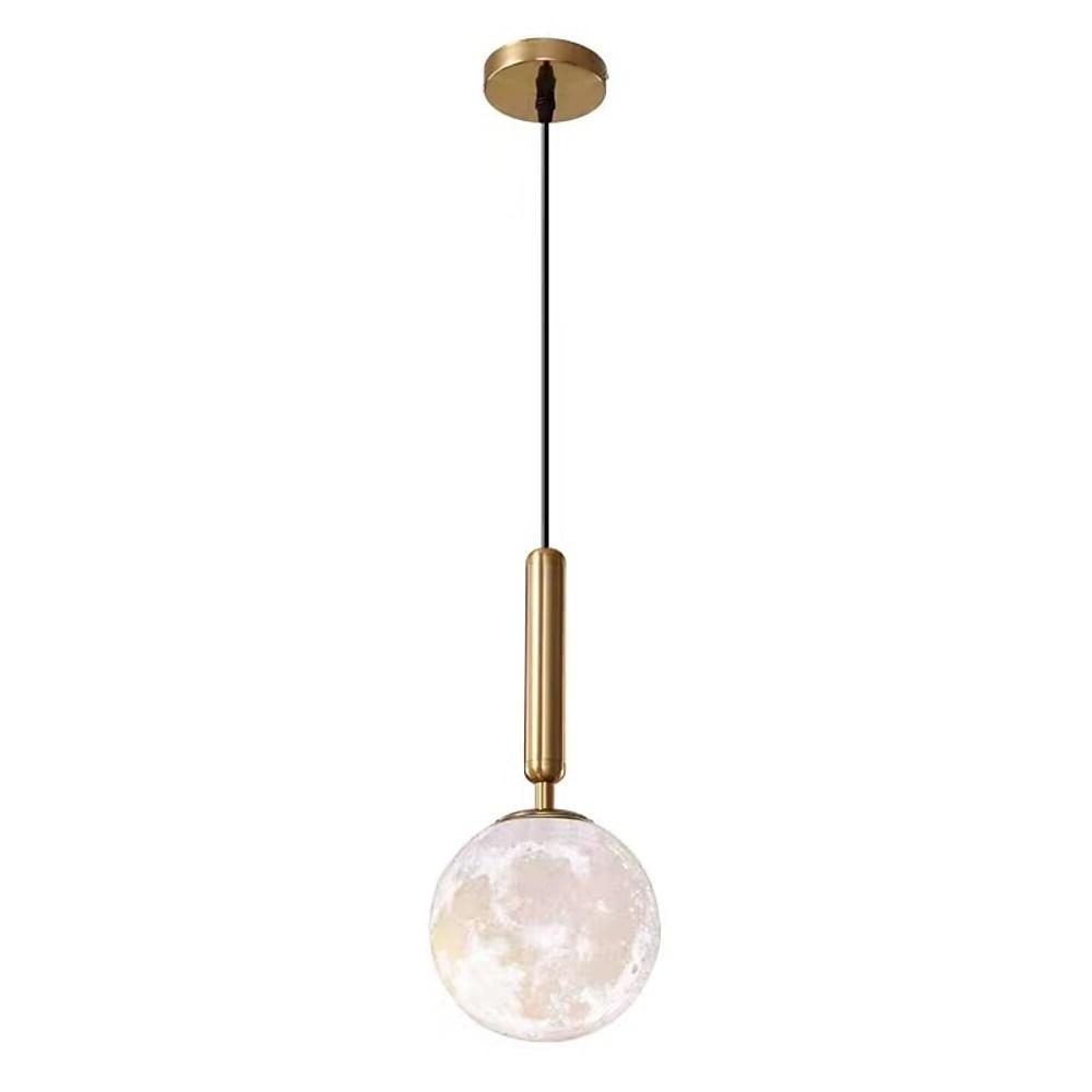Modern Moon Globe Pendant Light Metal Acrylic Ceiling Lights