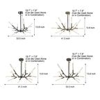 Unique Acrylic Branches LED Minimalist Lines Postmodern Chandelier Lamp