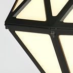 Modern Outdoor Pillar Lights Diamond-Shaped LED Waterproof Light