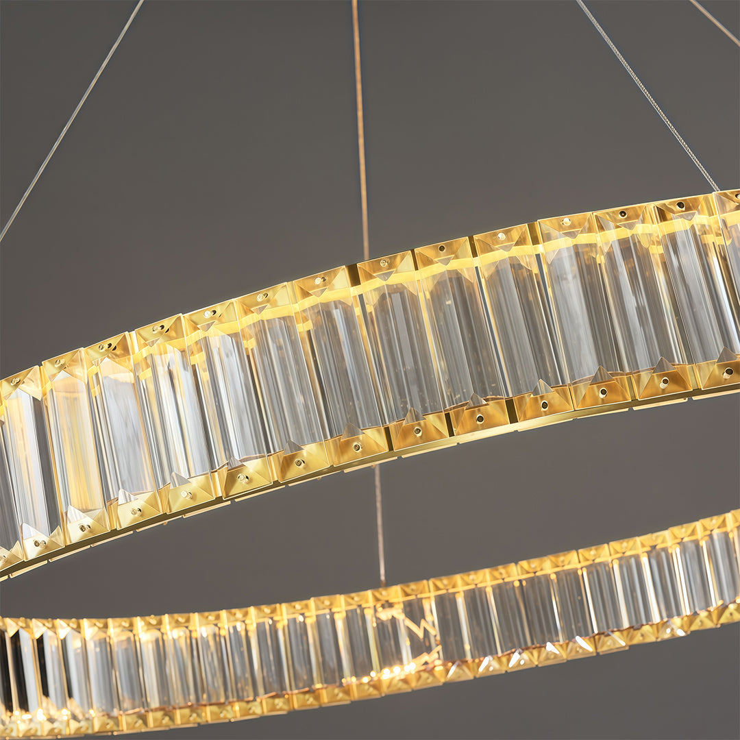 Crystal Round Chandelier American Creative Ceiling Light