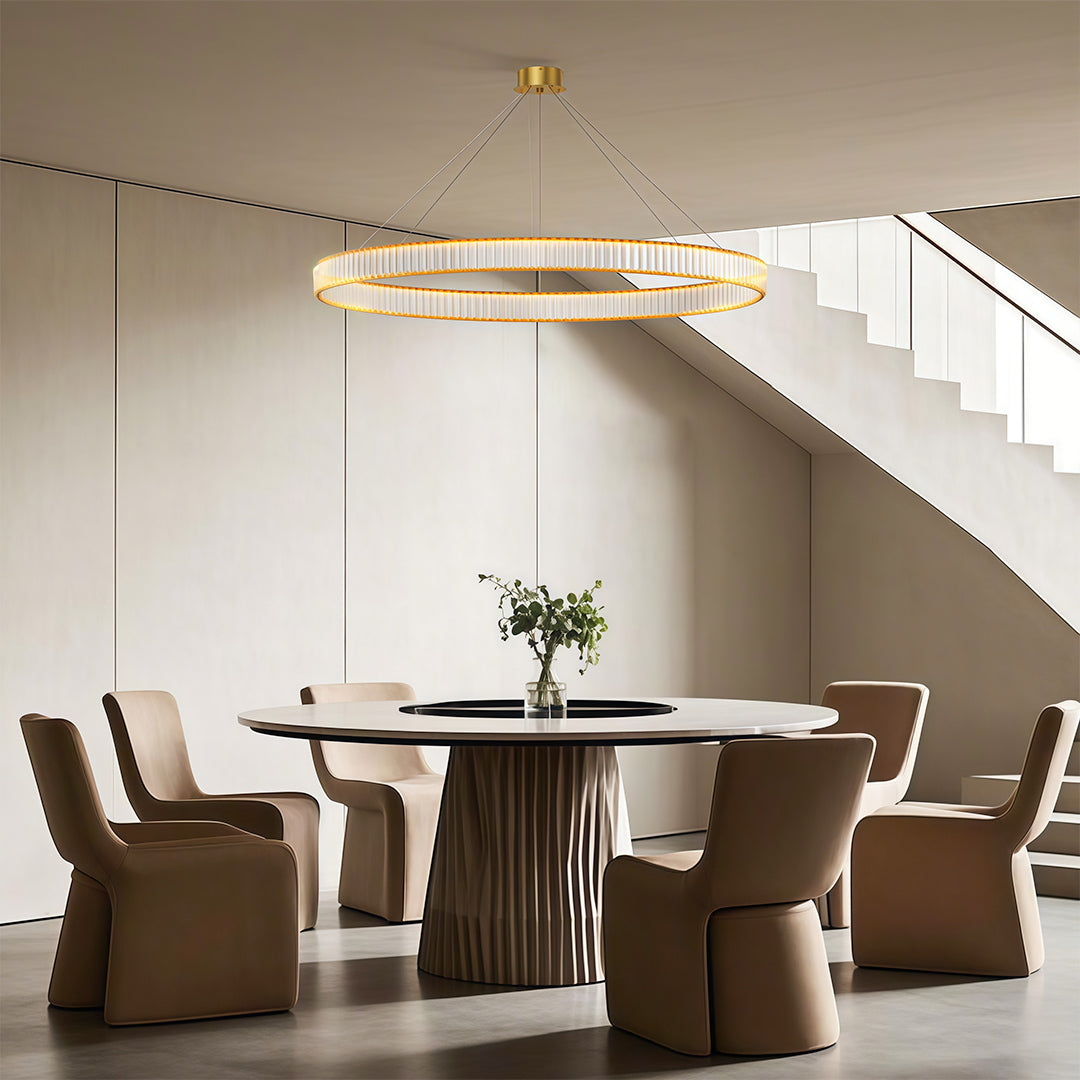 Crystal Round Chandelier American Creative Ceiling Light