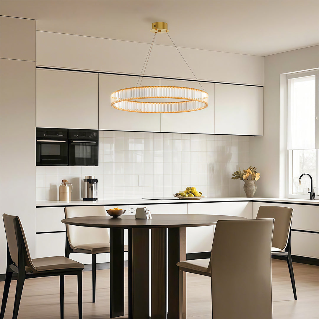Crystal Round Chandelier American Creative Ceiling Light