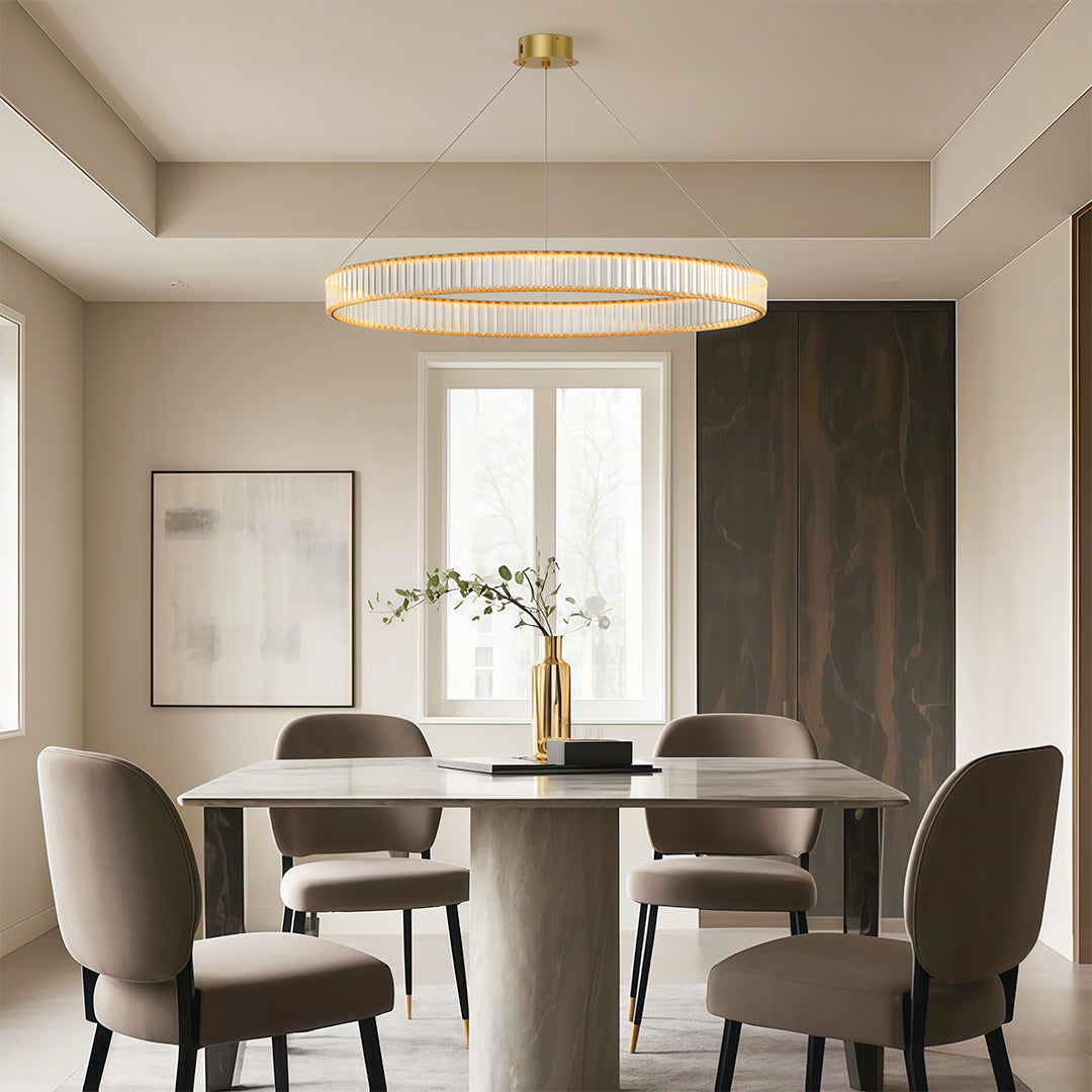 Crystal Round Chandelier American Creative Ceiling Light