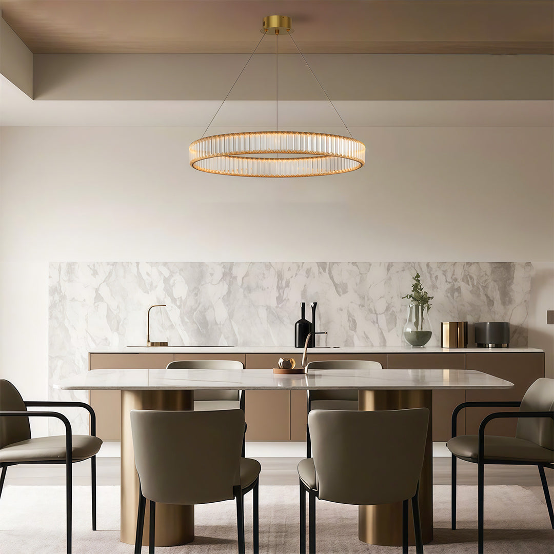Crystal Round Chandelier American Creative Ceiling Light