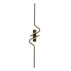 Modern Curved Wall Sconce Minimalist Black Aluminum Light