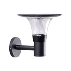 Outdoor Solar Wall Sconce Black Waterproof Metal Light