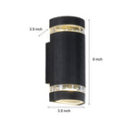 Up and down Light Wall Sconce Black Outdoor Waterproof Light