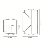 Up Down Sconce Outdoor Adjustable Waterproof Black Lamp