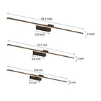 [Open-Box] Modern Copper Adjustable LED Bathroom Vanity Light with Rotatable Rod and Linear Acrylic Shade
