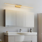 [Open-Box] Modern Copper Adjustable LED Bathroom Vanity Light with Rotatable Rod and Linear Acrylic Shade