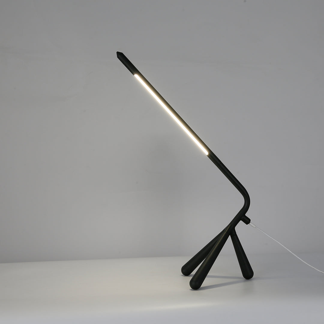 Three Legged Table Lamp LED Eye-Care Rotatable Unique Accent Lamp