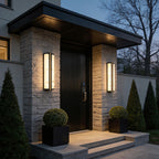 Vertical Wall Light Modern Black LED Waterproof Light