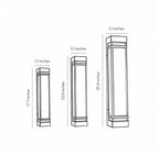 Vertical Wall Lighting Rectangular Modern Waterproof LED Light