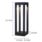 [Open-Box] Black Aluminum Garden LED 7W 4-Beam Landscape Bollard Lights