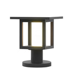 Wide Top LED Post Lights with Rain Shield & Hollow Interior Dual Power Options