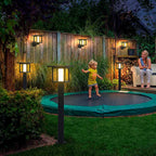 Wide Top LED Post Lights with Rain Shield & Hollow Interior Dual Power Options
