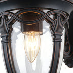Unique Outdoor Sconce Decorative Waterproof Black Aluminum Lamp
