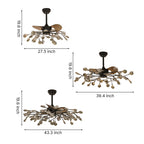Glam Ceiling Fan with Light Minimalist Luxury Artistic Fan Lamp