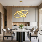 Circular Modern Chandelier Luxury Copper Ceiling Light