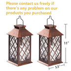 Vintage Garden Lanterns Italian Bronze Solar Outdoor Light
