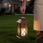 Vintage Garden Lanterns Italian Bronze Solar Outdoor Light