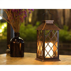 Vintage Garden Lanterns Italian Bronze Solar Outdoor Light