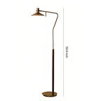 Vintage Gold Floor Lamp Adjustable Industrial Tall Mid-Century Lamp