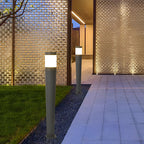 Vintage LED Outdoor Post Lights with Aluminum Body & Dome-Shaped Lampshade