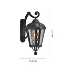Vintage Outdoor Sconce Aluminum Rust-Proof Clear Glass Shade Lamp