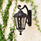 Vintage Outdoor Sconce Aluminum Rust-Proof Clear Glass Shade Lamp