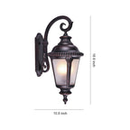 Vintage Outdoor Sconce Black Aluminum Body Waterproof Lamp