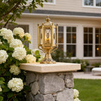 Vintage Pillar Lights European Copper Outdoor Waterproof Light