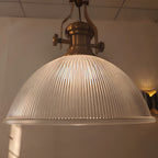 Textured Glass Pendant Light Retro Industrial Glass Ceiling Light