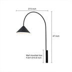 Wall Arm Light Creative Black Long Rod Decorative Iron Art Lamp