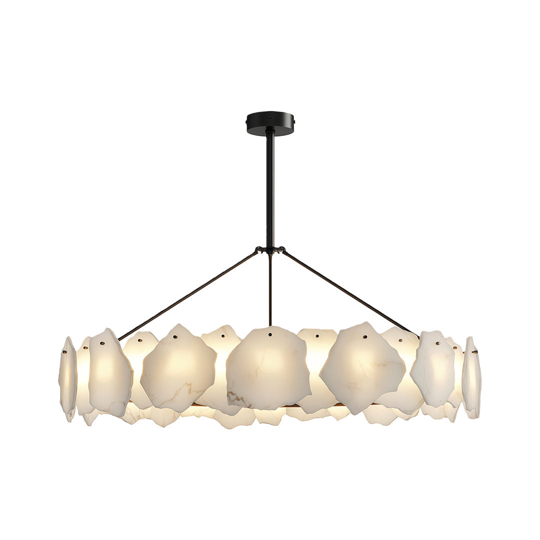 Modern LED Cloud Stone Copper Chandelier