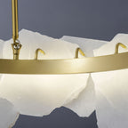 Modern LED Cloud Stone Copper Chandelier