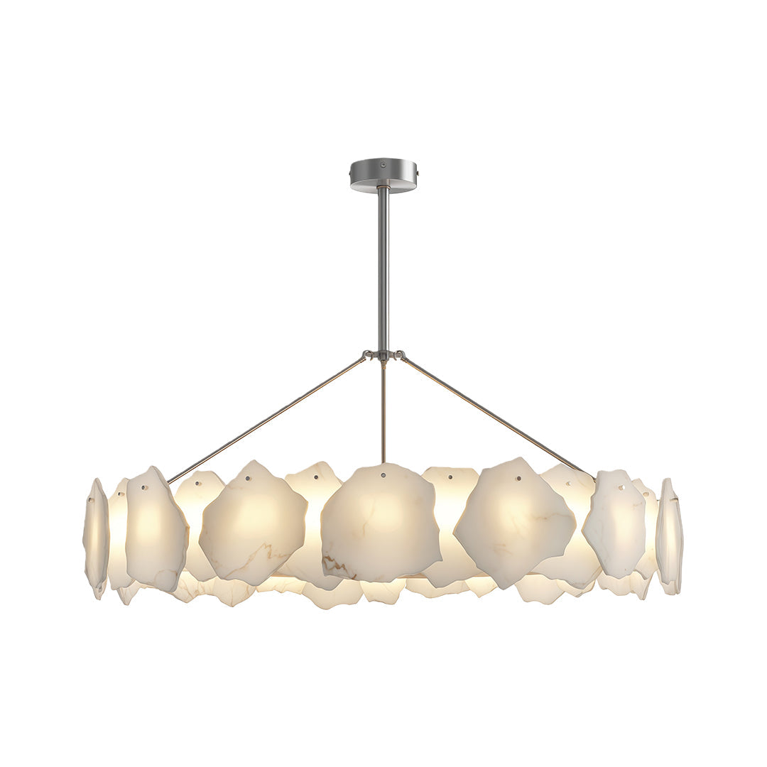 Modern LED Chandelier Cloud Stone Full Copper Ceiling Light