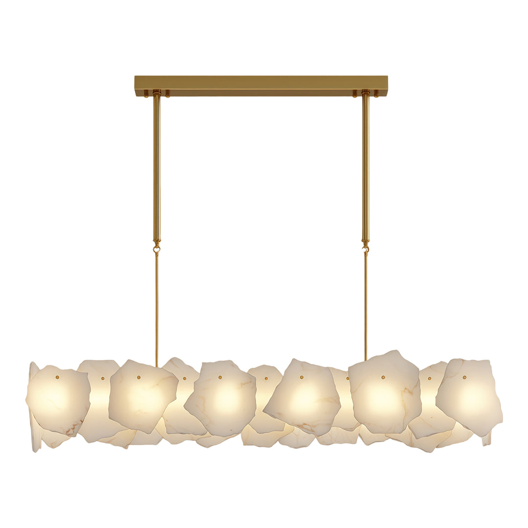 Modern LED Cloud Stone Copper Chandelier