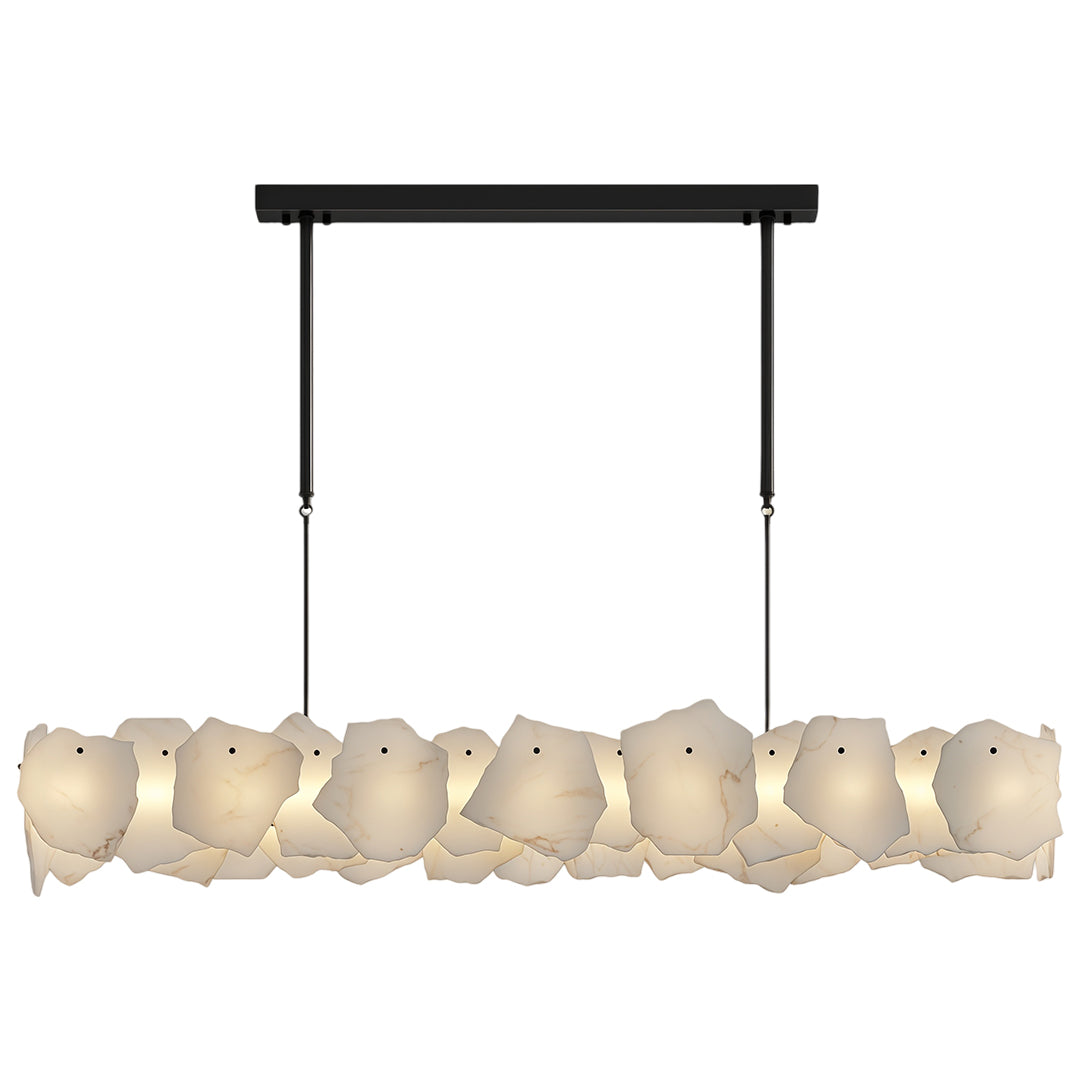 Modern LED Chandelier Cloud Stone Full Copper Ceiling Light