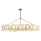 Modern LED Chandelier Cloud Stone Full Copper Ceiling Light