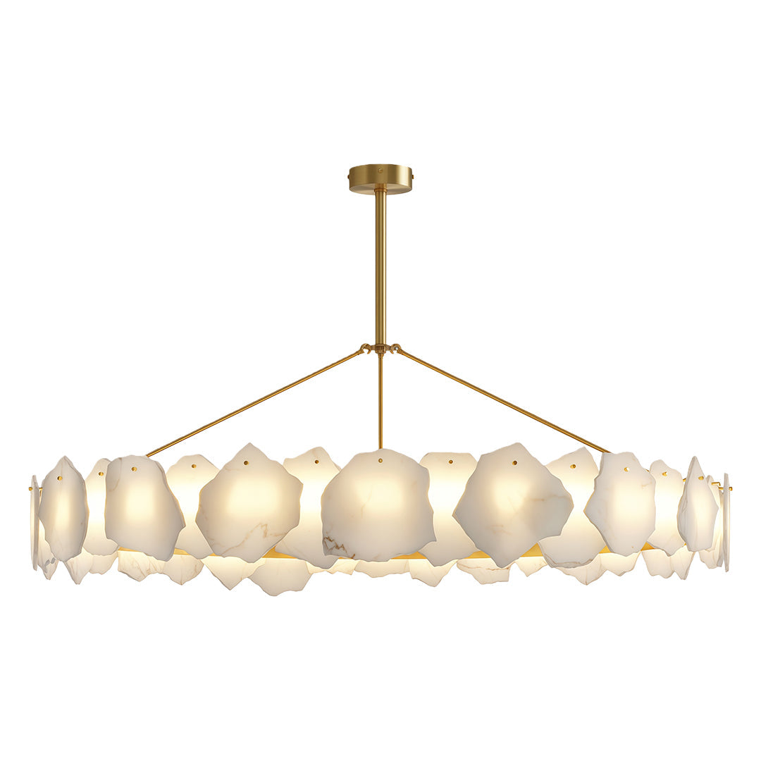 Modern LED Cloud Stone Copper Chandelier