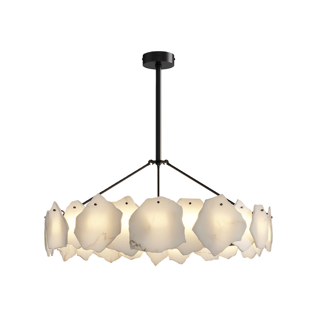 Modern LED Cloud Stone Copper Chandelier