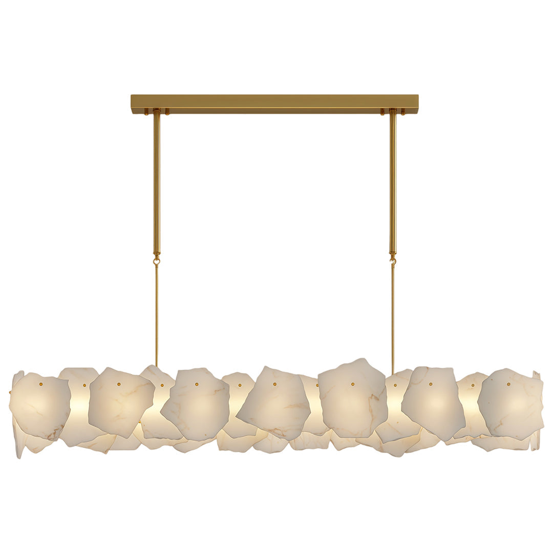 Modern LED Cloud Stone Copper Chandelier