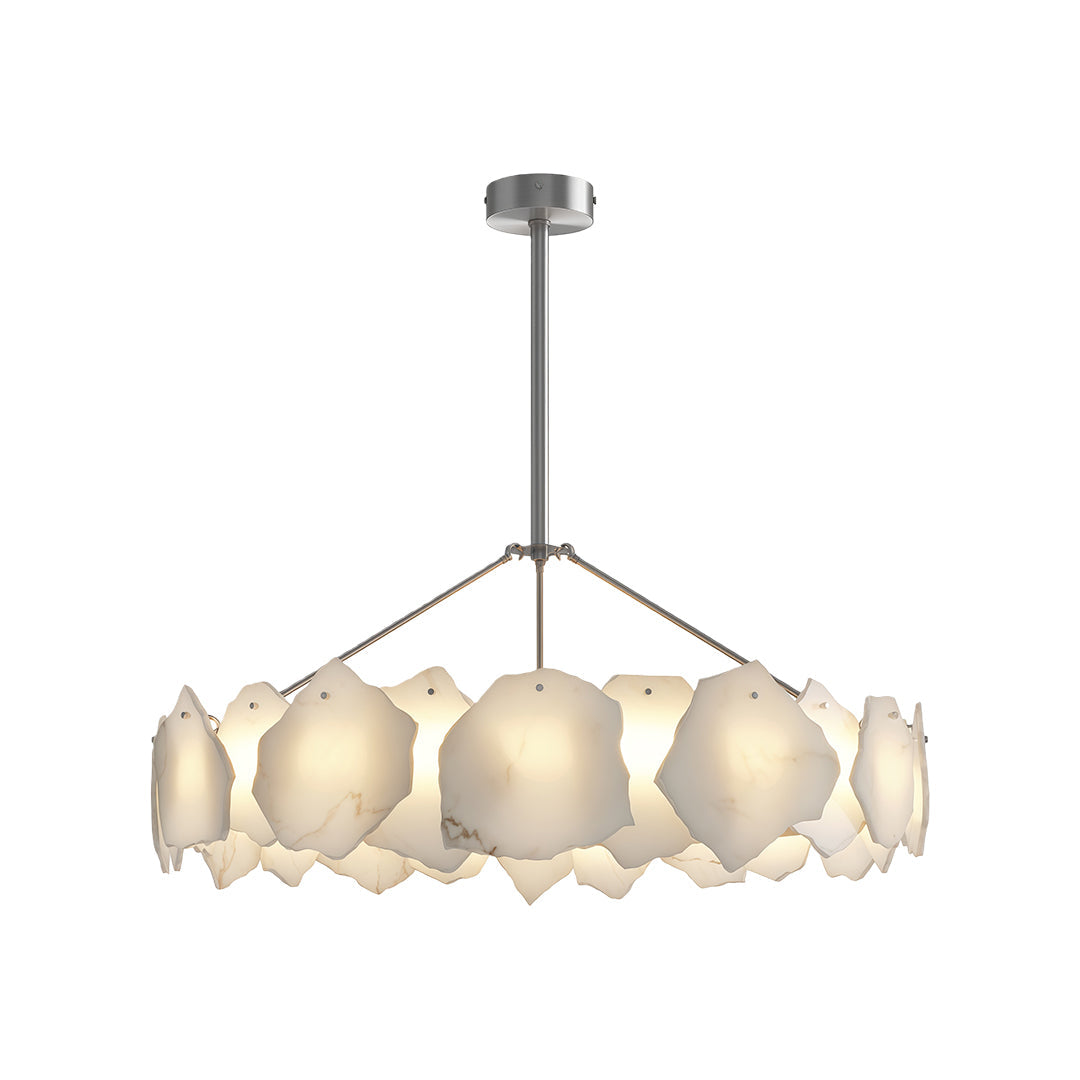 Modern LED Chandelier Cloud Stone Full Copper Ceiling Light