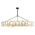 Modern LED Chandelier Cloud Stone Full Copper Ceiling Light