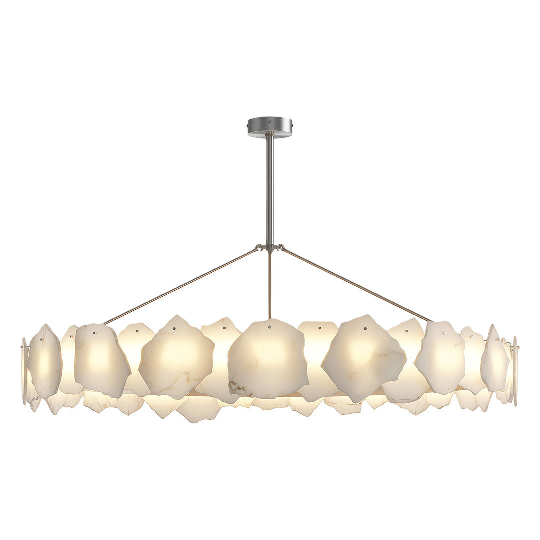 Modern LED Cloud Stone Copper Chandelier