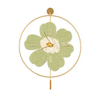Wall Clock with Light Floral LED Remote‑control Light